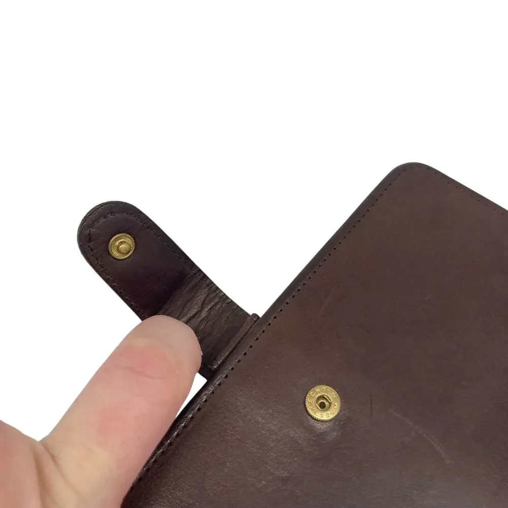 Vintage Coach Glove Tanned Leather Organizer Wallet Checkbook Passport Brown 90s